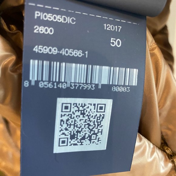 Herno Quilted Down Jacket Tortorachiaro Women's Size 50, NWOT - Picture 14 of 16